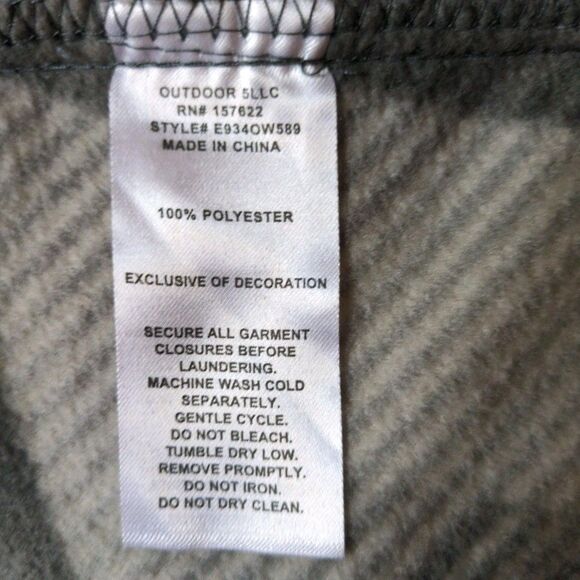 Eddie Bauer Kids Lone Peak Gray White Fleece Jacket Boys Large 14/16 Geometric - Picture 6 of 9